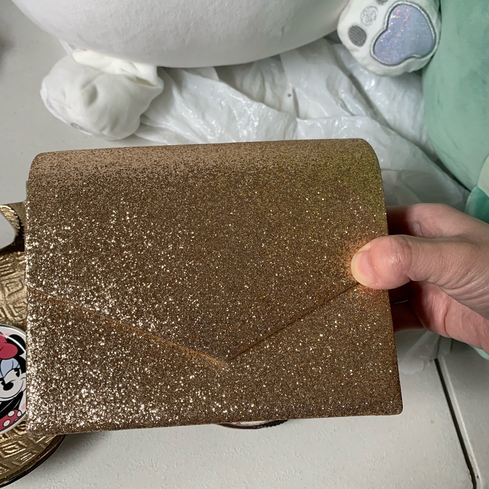 Macy's Glittering Gold Clutch